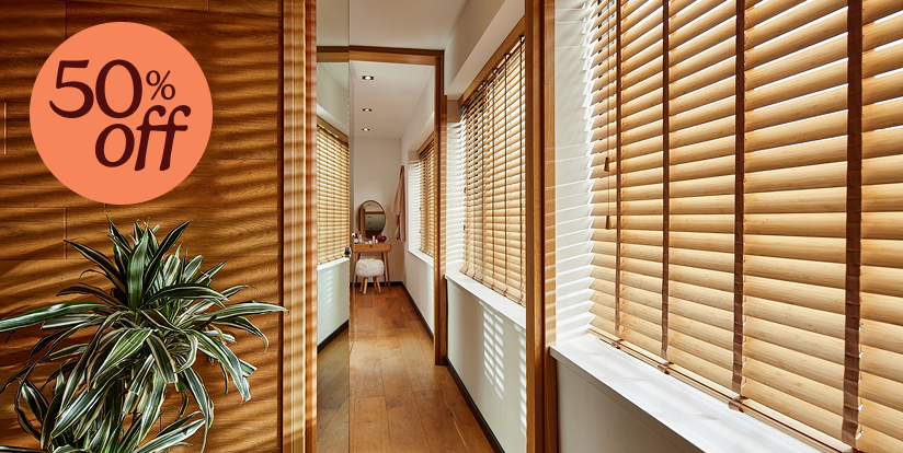 Half price electric upgrade on wooden blinds