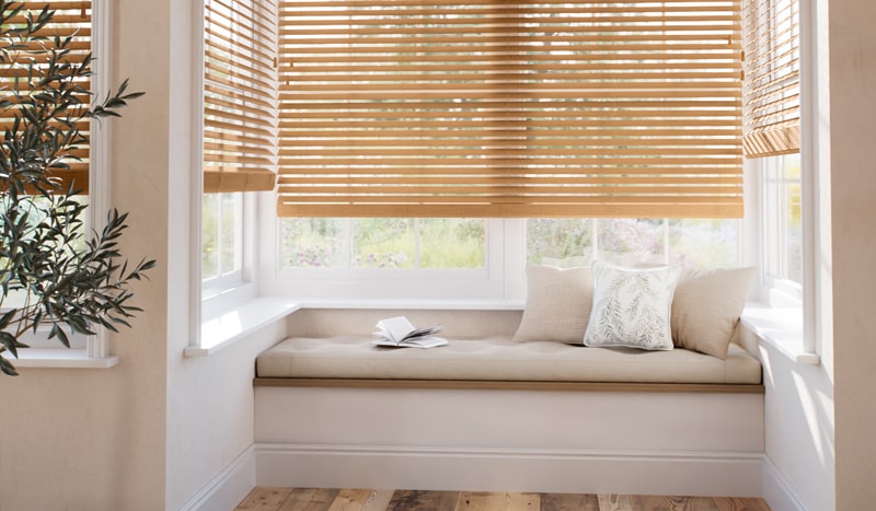 Wooden Bay Window Blinds