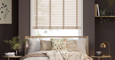 Real & Faux Wood Bedroom Blinds