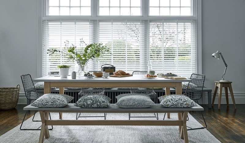 Real & Faux Wood Dining Room Blinds