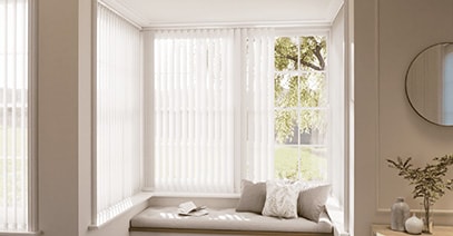 bay window blinds