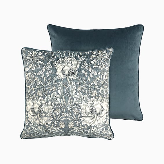 William Morris Honeysuckle & Tulip Velvet Slate