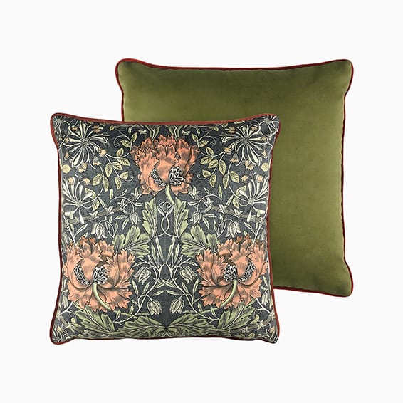 William Morris Honeysuckle & Tulip Vermillion
