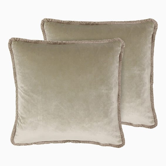 Hoxton Fringe Velvet Taupe